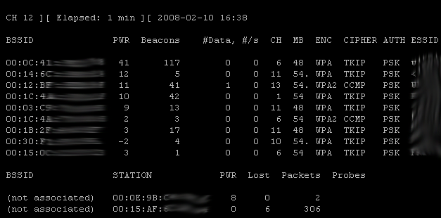Airodump WLAN